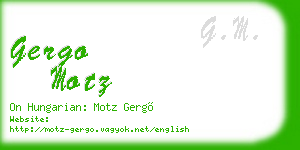 gergo motz business card